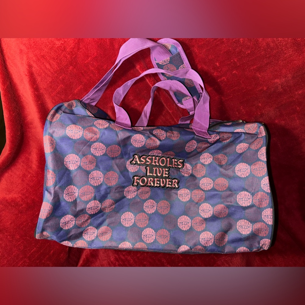ALF (Assholes Live Forever) “Have A Nice Trip” Purple Duffle Bag- New